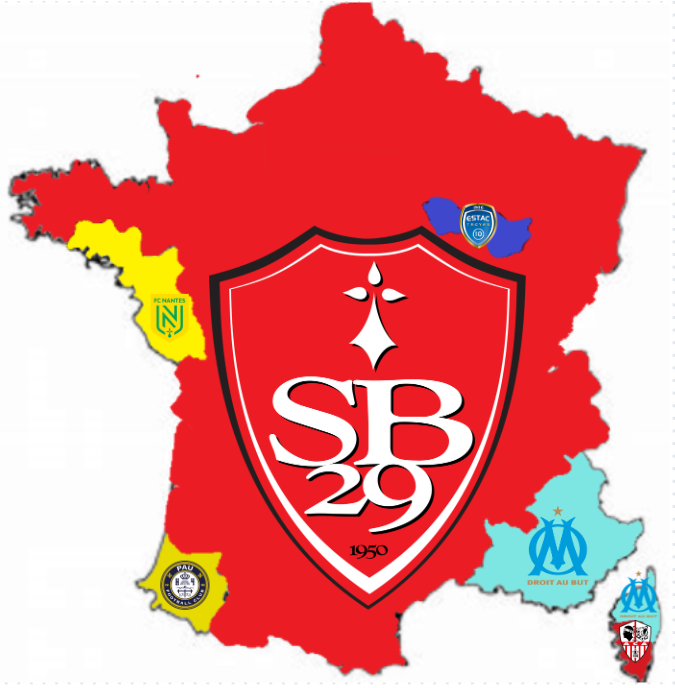 Ca y est, le premier territoire à touché le nord, le sud, l'est et l'ouest est Brest ! 